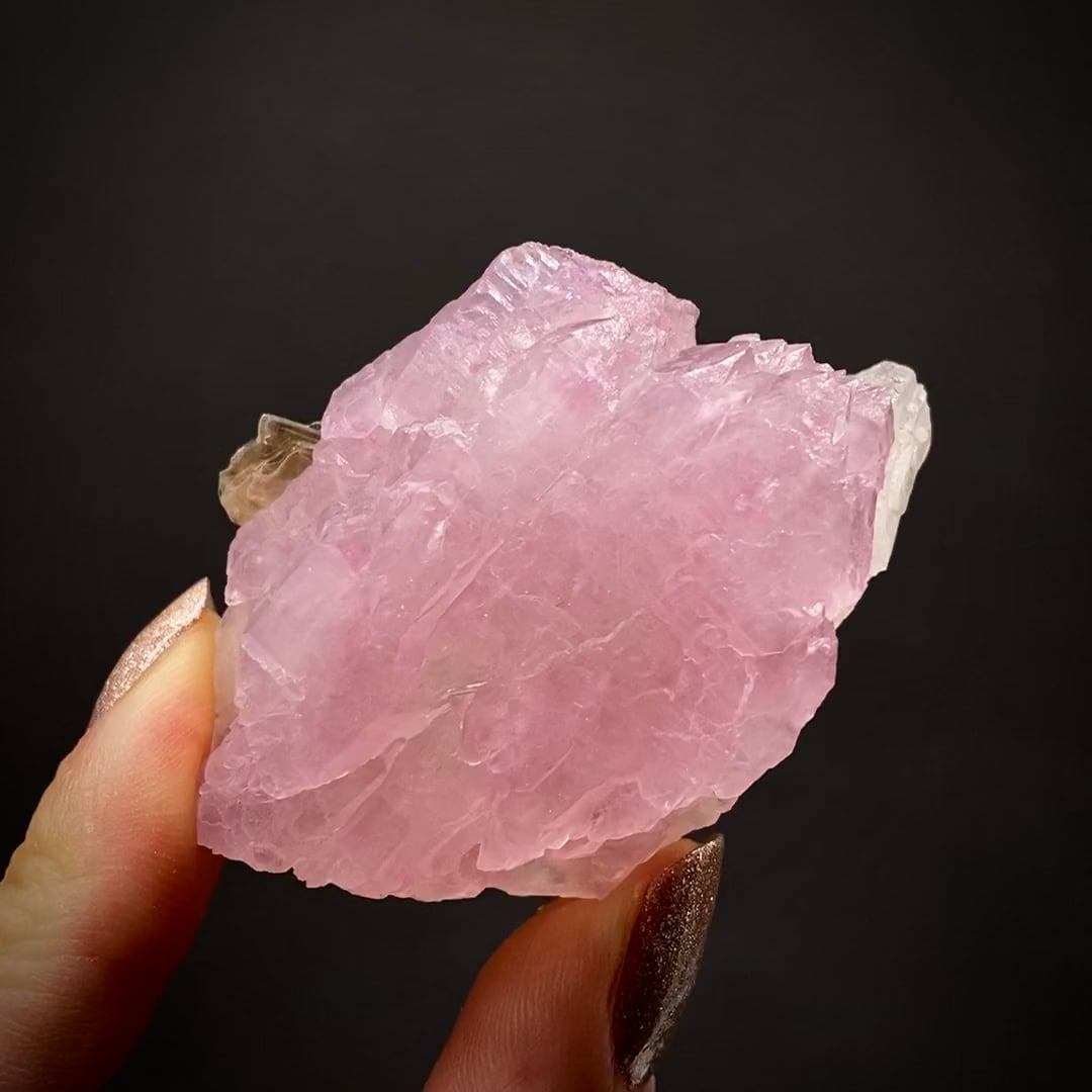 Rose Quartz on Quartz - QTZ22-22 - Pitorra Claim - Brazil Mineral Specimen
